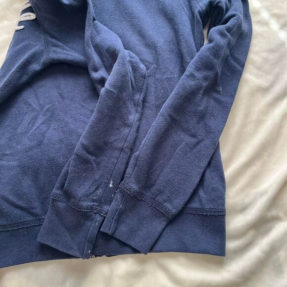 Vintage Y2K skater preppy Aeropostale navy blue zip up hoodie logo size small - Picture 7 of 7